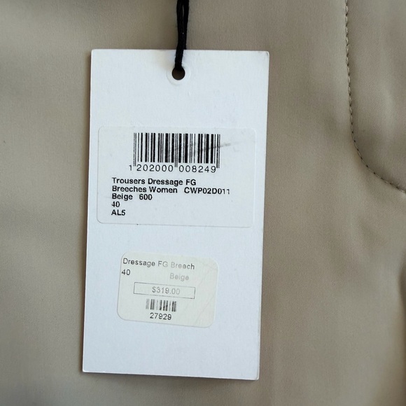 Women's Beige Riding Pants - Picture 2 of 2